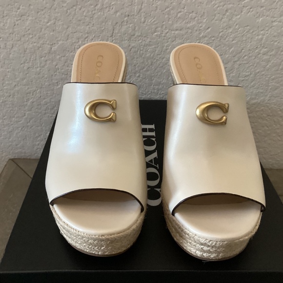 COACH Gloria C Slide Espadrille Wedge Sandals, size 9 - Picture 13 of 13